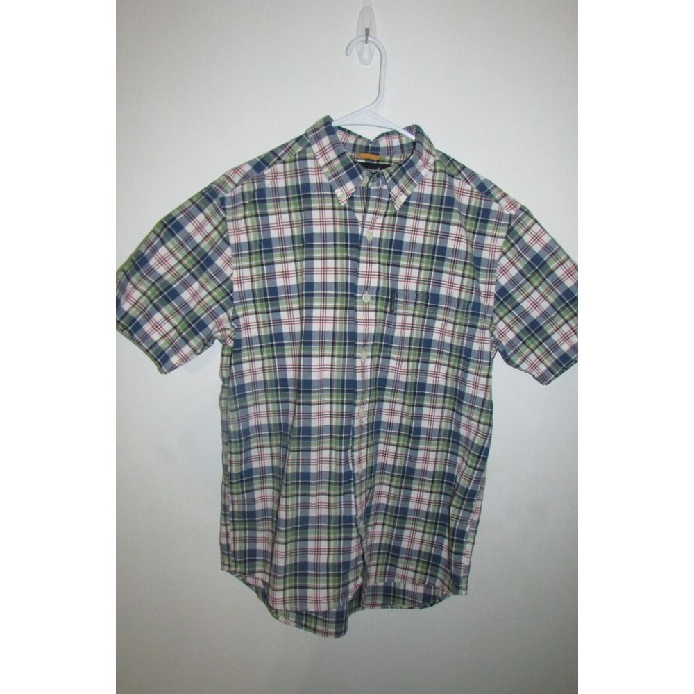 ABERCROMBIE Men's Shirt Short Sleeve Button Down 100% Cotton Plaid Size S